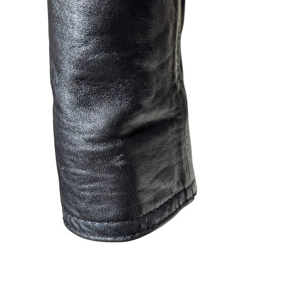 FLYING BIKES Oakwood NY Chapter Leather Zip Front Motorcycle Jacket Womens L - Picture 10 of 15